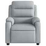 vidaXL Fauteuil inclinable électrique Gris clair Tissu