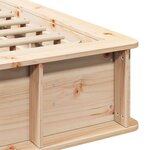 vidaXL Cadre de lit Marron 140 x 190 cm Bois massif en pin