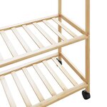 vidaXL Porte-vêtements et étagères et roulettes 110x40x180 cm bambou