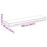 vidaXL Coussins de palette pour banc 2 Pièces Noir 180x40x8 cm Tissu Oxford