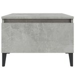 vidaXL Table d'appoint Gris béton 50x46x35 cm Bois d'ingénierie