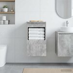 vidaXL Armoire de salle de bain Gris béton 30 x 44 5 x 50 cm