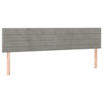 vidaXL Tête de lit à LED Gris clair 180x5x78/88 cm Velours