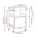 vidaXL Chariot de cuisine chêne sonoma 56x43x89 5 cm bois d'ingénierie
