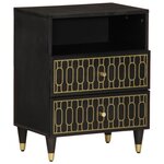 vidaXL Table de chevet 50x33x60 cm bois de manguier massif