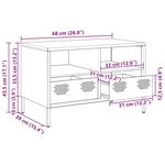 vidaXL Meuble TV jaune moutarde 68x39x43 5 cm acier laminé à froid