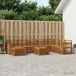 vidaXL Ensemble de canapés d'extérieur 7 pc Naturel
