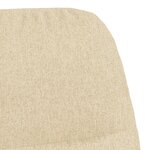 vidaXL Chaise de relaxation Crème Tissu