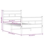 vidaXL Cadre de lit en métal sans matelas chêne sonoma 90x200 cm