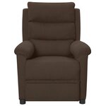 vidaXL Fauteuil inclinable électrique Marron foncé Tissu