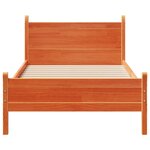 vidaXL Cadre de lit sans matelas cire marron 90x200 cm bois pin massif