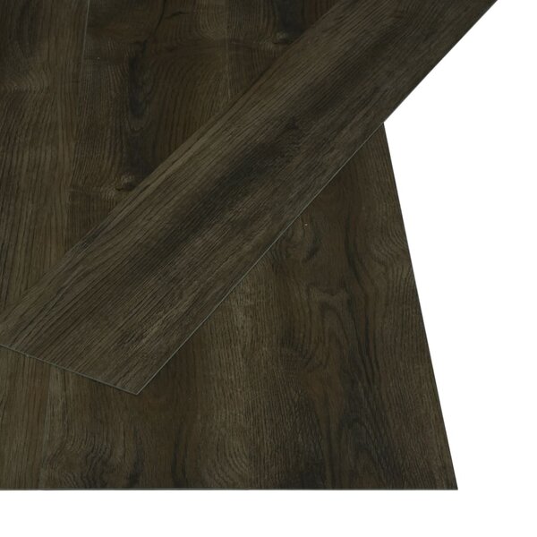 vidaXL Dalles de plancher autoadhésives 4 46 m² 3 mm PVC marron foncé