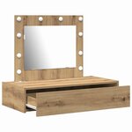 vidaXL Table de Toilette Marron 83 x 40 x 70 cm Bois d'ingénierie