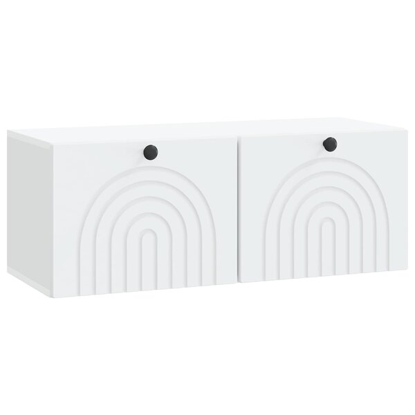 vidaXL Meuble TV mural Blanc 78 5 x 31 x 30 cm Bois d'ingénierie