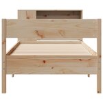 vidaXL Lit bibliothèque sans matelas 90x200 cm bois de pin massif