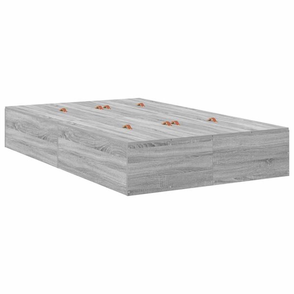 vidaXL Cadre de lit Sonoma gris 200 x 120 x 31 5 cm Bois d'ingénierie