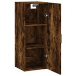 vidaXL Armoire murale chêne fumé 34 5x34x90 cm