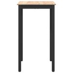 vidaXL Table de bar Naturel 60 x 60 x 105 cm Bois de pin massif
