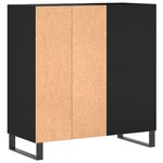 vidaXL Armoire à disques noir 84 5x38x89 cm bois d'ingénierie