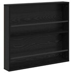vidaXL Étagère à magazines avec étagère Chêne noir 80 x 12 x 70 cm