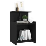 vidaXL Tables de chevet 2 Pièces Noir 40x35x60 cm Aggloméré