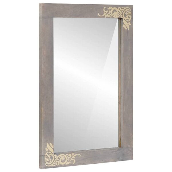 vidaXL Miroir de salle de bain Gris et Argent 50 x 70 x 3 cm