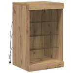 vidaXL Buffet LED Chêne artisanal 41 x 37 x 67 cm Bois d'ingénierie