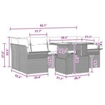 vidaXL Ensemble de canapé de jardin 7 Pièces Marron Poly rotin