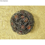 Fil floral  en vrac  verni au feu  rouleau bois 100 g  0 65 mm ø