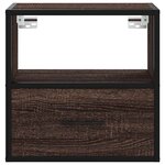 vidaXL Tables de chevet murales 2 Pièces chêne marron 40x31x39 5 cm