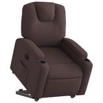 vidaXL Fauteuil inclinable électrique marron foncé tissu
