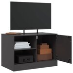 vidaXL Meubles TV 2 Pièces noir 67x39x44 cm acier