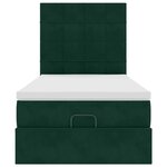 vidaXL Cadre de lit ottoman avec matelas vert foncé 80x200 cm velours