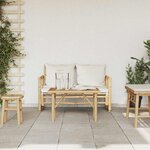 vidaXL Table basse Marron 70 x 40 x 36 cm Bambou