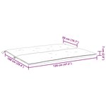 vidaXL Coussin de banc de jardin blanc crème tissu oxford