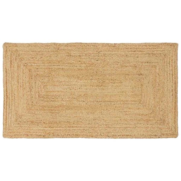 vidaXL Tapis de zone Beige 80 x 150 cm Jute