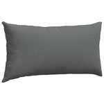 vidaXL Coussins de canapé 2 Pièces Gris foncé 80 x 40 cm tissu