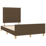 vidaXL Cadre de lit avec tête de lit Marron foncé 120x200 cm Tissu