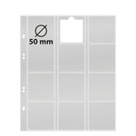 Feuilles numismatiques Multi-Collect pour 12 monnaies jusqu'à 50 mm. Intercalaires - Rouge