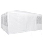 vidaXL Tente de fête avec 10 parois blanches 6x4 m PE