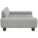 vidaXL Canapé pour enfants gris clair 100x54x33 cm velours
