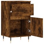vidaXL Buffets 2 Pièces chêne fumé 40x35x70 cm bois d'ingénierie