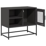 vidaXL Meuble TV noir 68x39x60 5 cm acier
