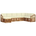 vidaXL Ensemble de canapés d'extérieur 8 pc Naturel et Crème