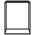 vidaXL Table console Noir 60x35x75 cm Verre trempé