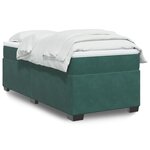 vidaXL Sommier à lattes de lit avec matelas Vert foncé 100x200 cm