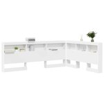 vidaXL Tête de lit de rangement Blanc 150 cm Bois d'ingénierie