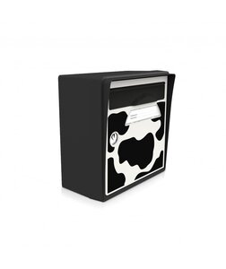 Boîte aux lettres noire murale "Vachement belle"