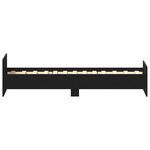 vidaXL Cadre de lit sans matelas chêne noir 90x200cm bois d'ingénierie