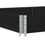 vidaXL Jardinière noir 150x100 cm bois massif de pin